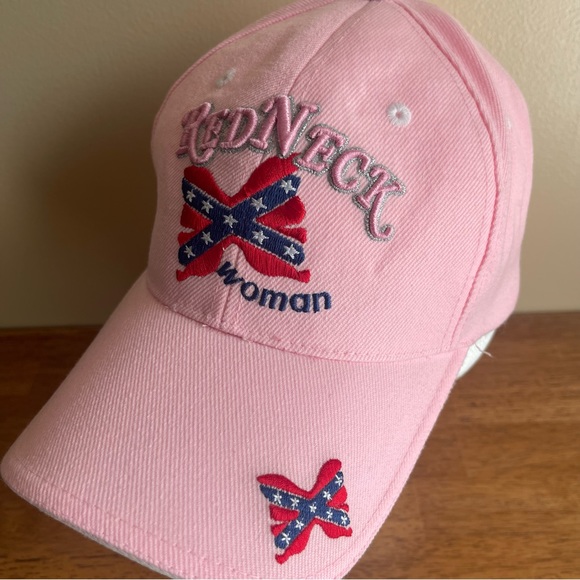 777 Cap Redneck Woman Rebel Flag Embroidered Pink Baseball Cap Hat - Picture 2 of 7